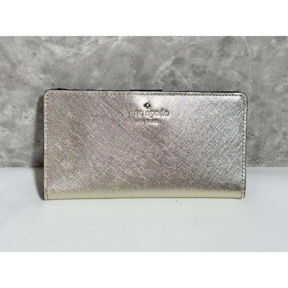 Kate Spade Metallic Cameron Street Wallet in Gold - New
